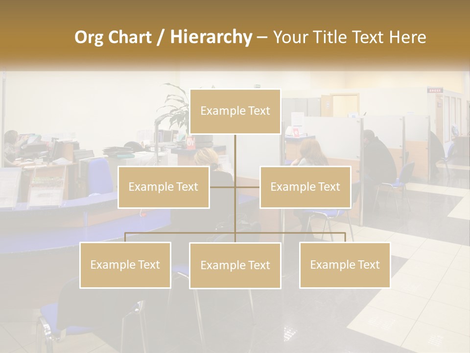 A Group Of People Sitting At Desks In An Office PowerPoint Template