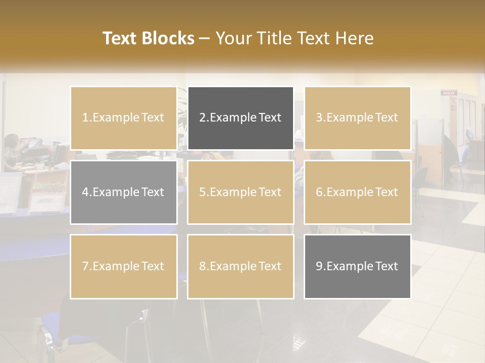 A Group Of People Sitting At Desks In An Office PowerPoint Template