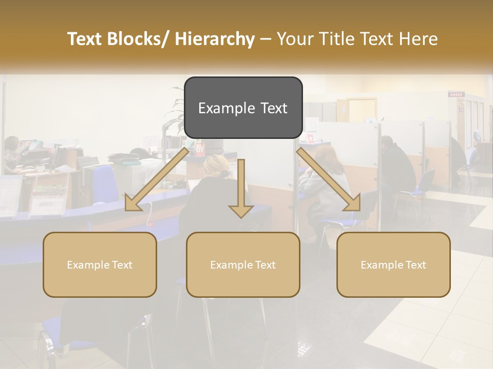 A Group Of People Sitting At Desks In An Office PowerPoint Template