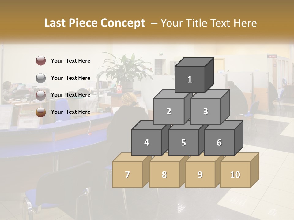 A Group Of People Sitting At Desks In An Office PowerPoint Template