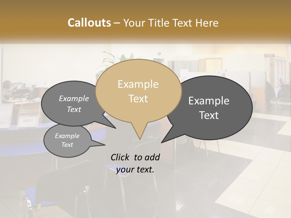A Group Of People Sitting At Desks In An Office PowerPoint Template