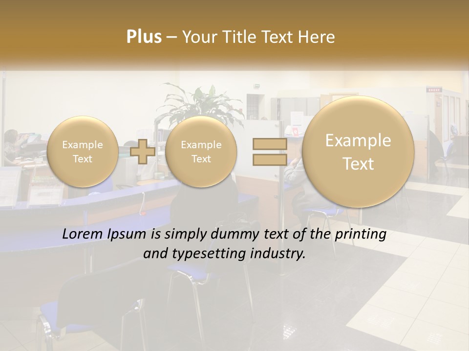 A Group Of People Sitting At Desks In An Office PowerPoint Template
