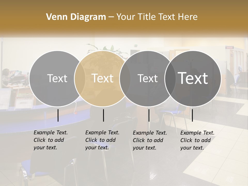 A Group Of People Sitting At Desks In An Office PowerPoint Template