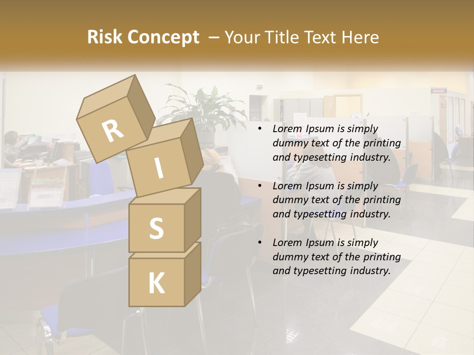 A Group Of People Sitting At Desks In An Office PowerPoint Template