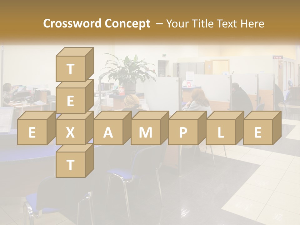 A Group Of People Sitting At Desks In An Office PowerPoint Template