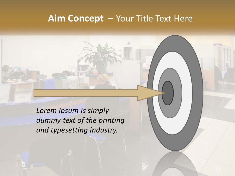 A Group Of People Sitting At Desks In An Office PowerPoint Template