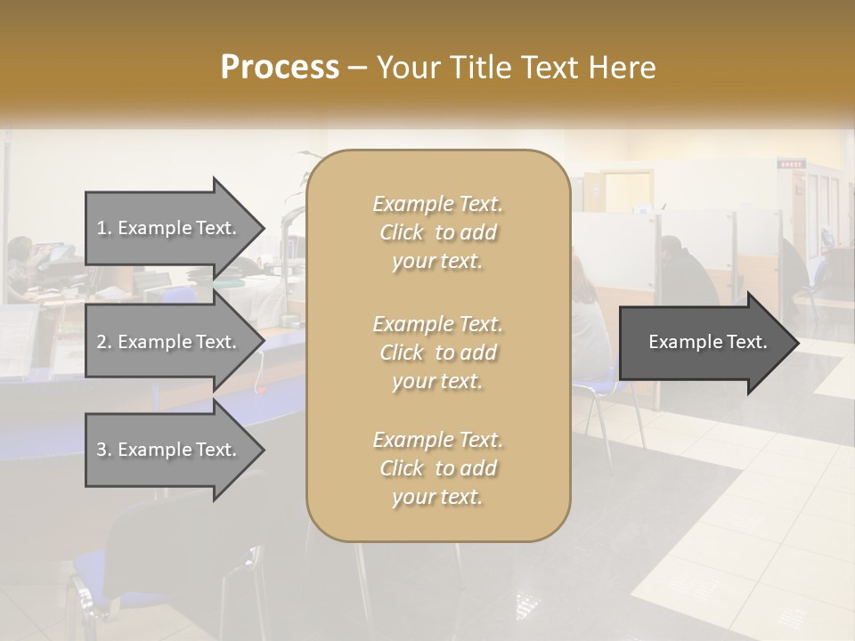 A Group Of People Sitting At Desks In An Office PowerPoint Template