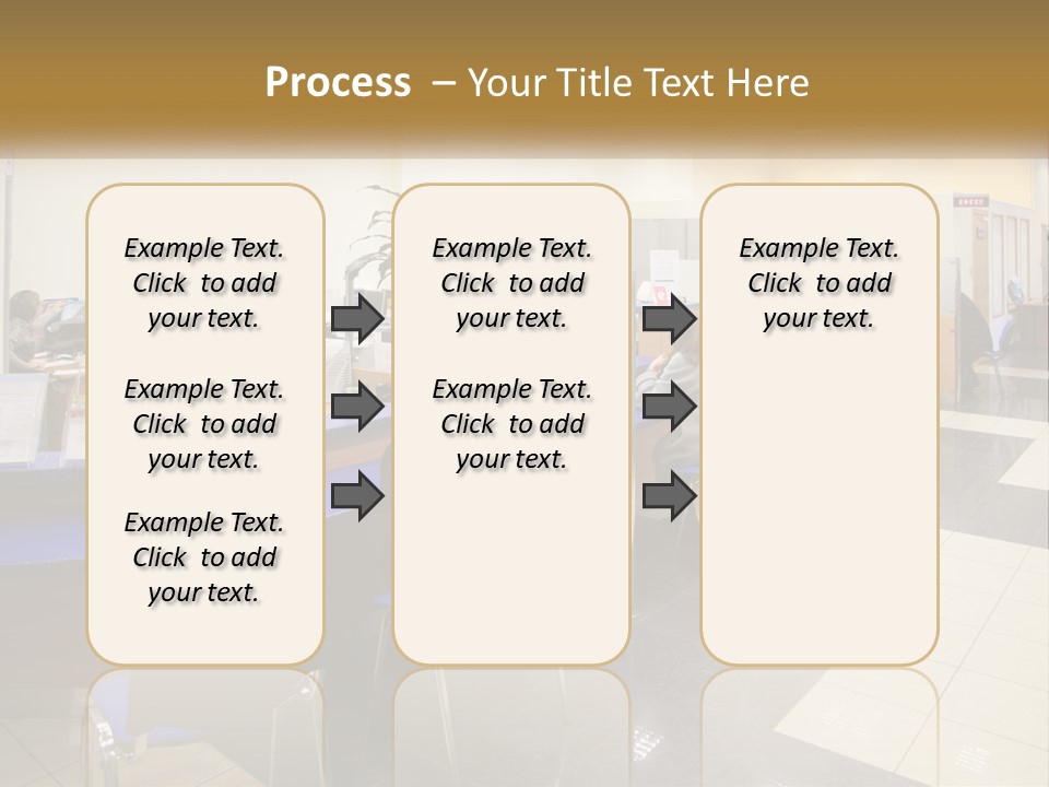 A Group Of People Sitting At Desks In An Office PowerPoint Template