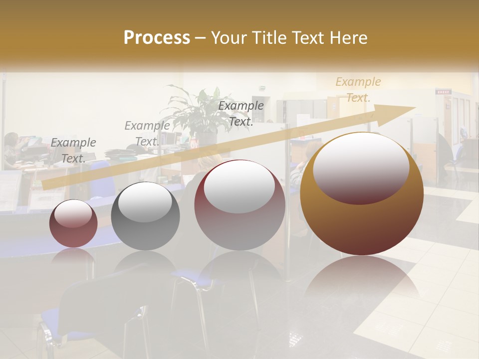 A Group Of People Sitting At Desks In An Office PowerPoint Template