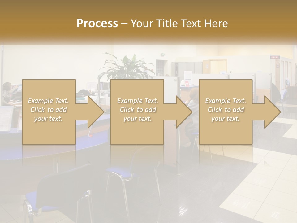 A Group Of People Sitting At Desks In An Office PowerPoint Template