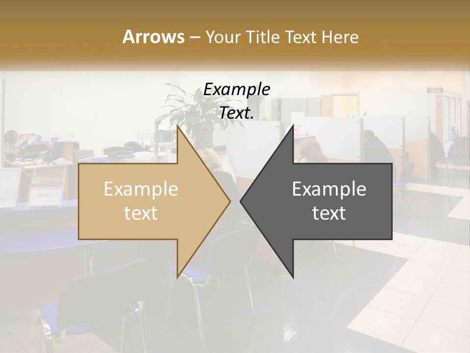 A Group Of People Sitting At Desks In An Office PowerPoint Template