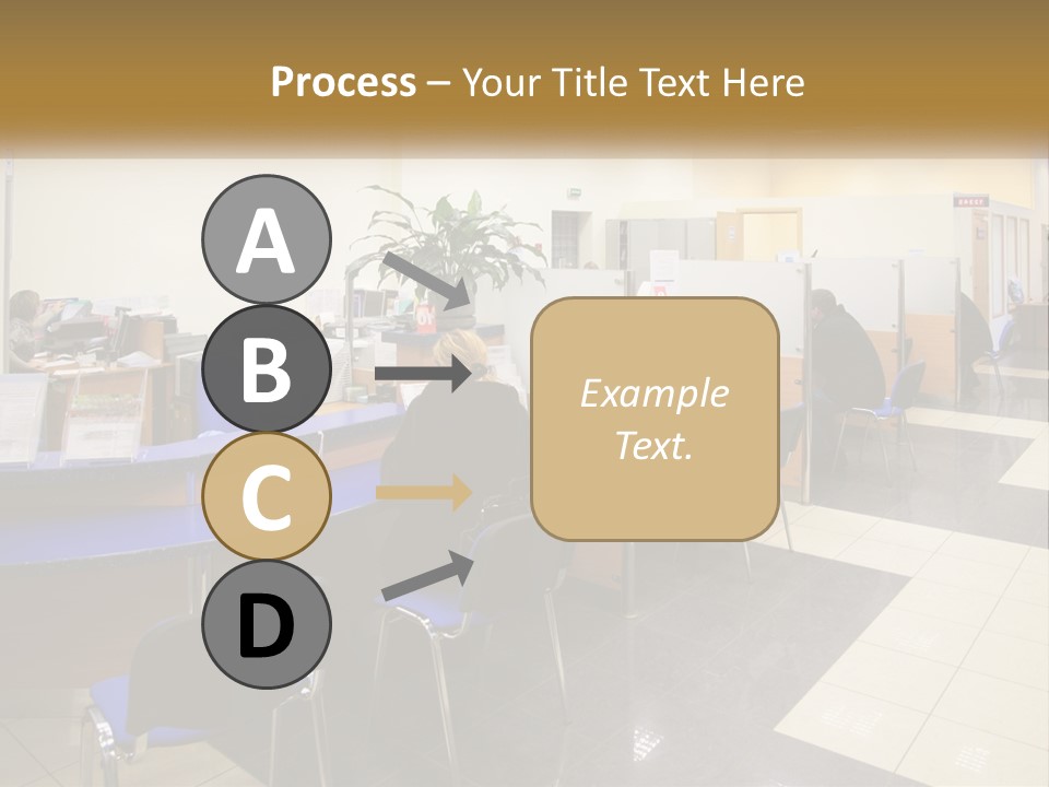 A Group Of People Sitting At Desks In An Office PowerPoint Template