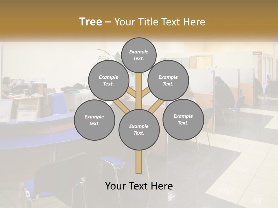A Group Of People Sitting At Desks In An Office PowerPoint Template