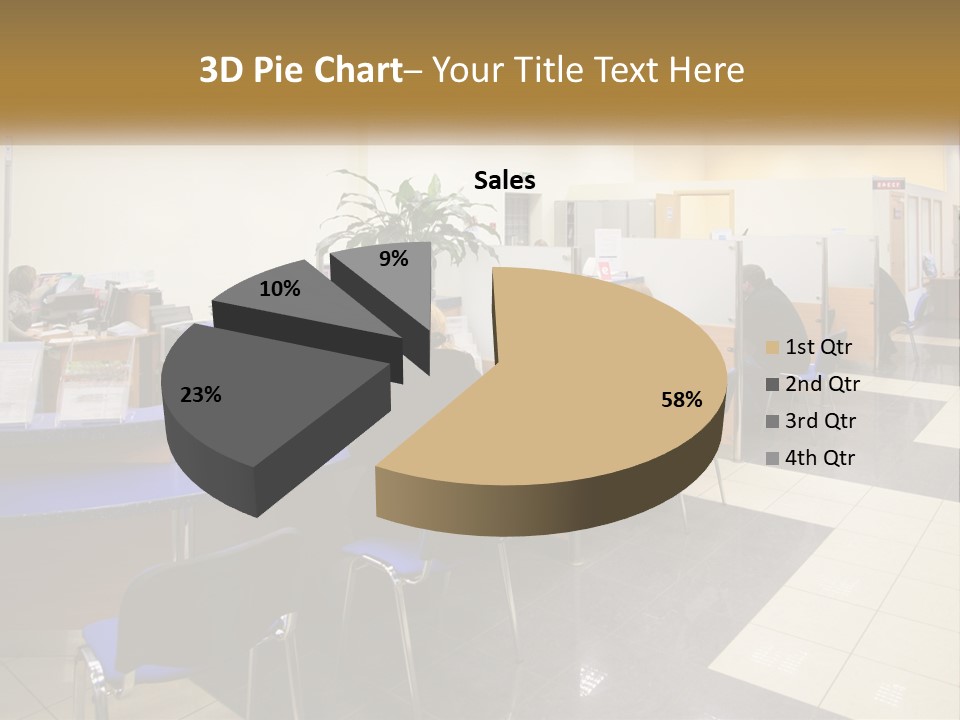 A Group Of People Sitting At Desks In An Office PowerPoint Template