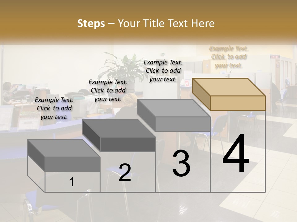 A Group Of People Sitting At Desks In An Office PowerPoint Template