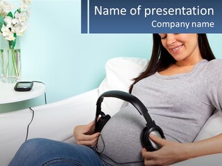 Foetus Thirties Listening PowerPoint Template