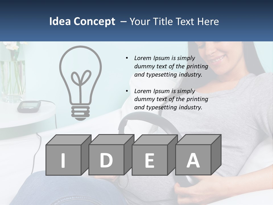 Foetus Thirties Listening PowerPoint Template