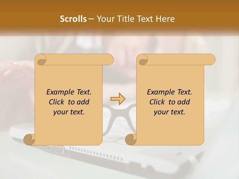 Office Table Lying PowerPoint Template
