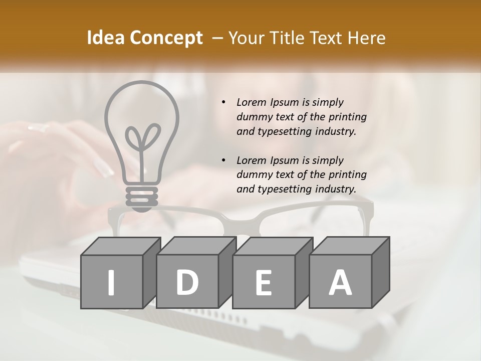 Office Table Lying PowerPoint Template