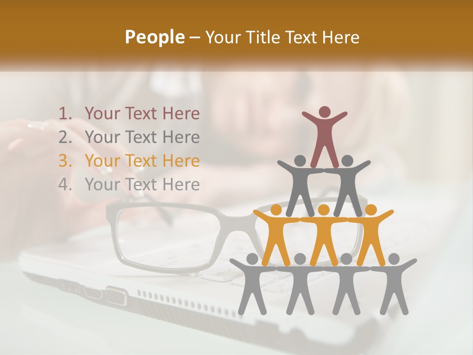 Office Table Lying PowerPoint Template