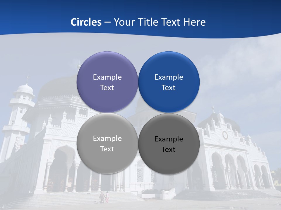 Leisure Baiturrahman Architecture PowerPoint Template