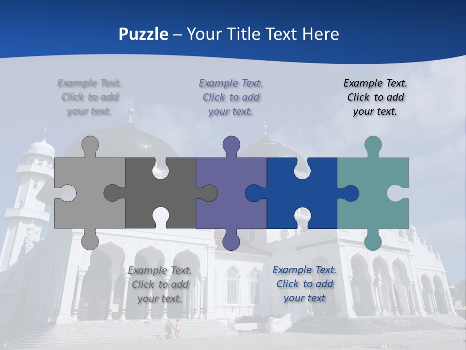 Leisure Baiturrahman Architecture PowerPoint Template