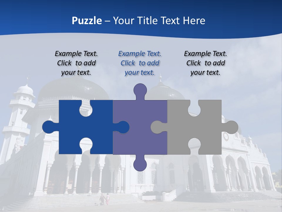 Leisure Baiturrahman Architecture PowerPoint Template