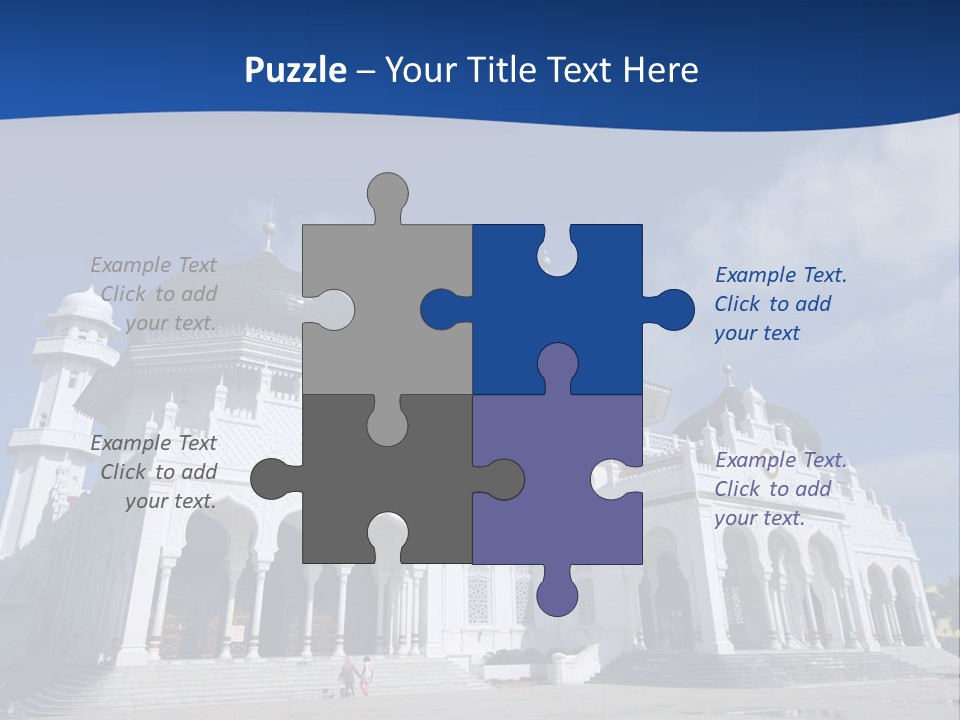 Leisure Baiturrahman Architecture PowerPoint Template