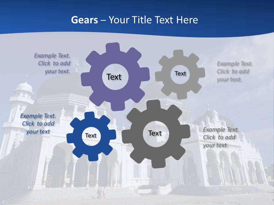 Leisure Baiturrahman Architecture PowerPoint Template