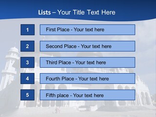 Leisure Baiturrahman Architecture PowerPoint Template