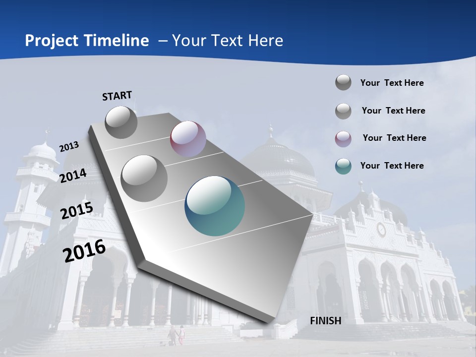 Leisure Baiturrahman Architecture PowerPoint Template