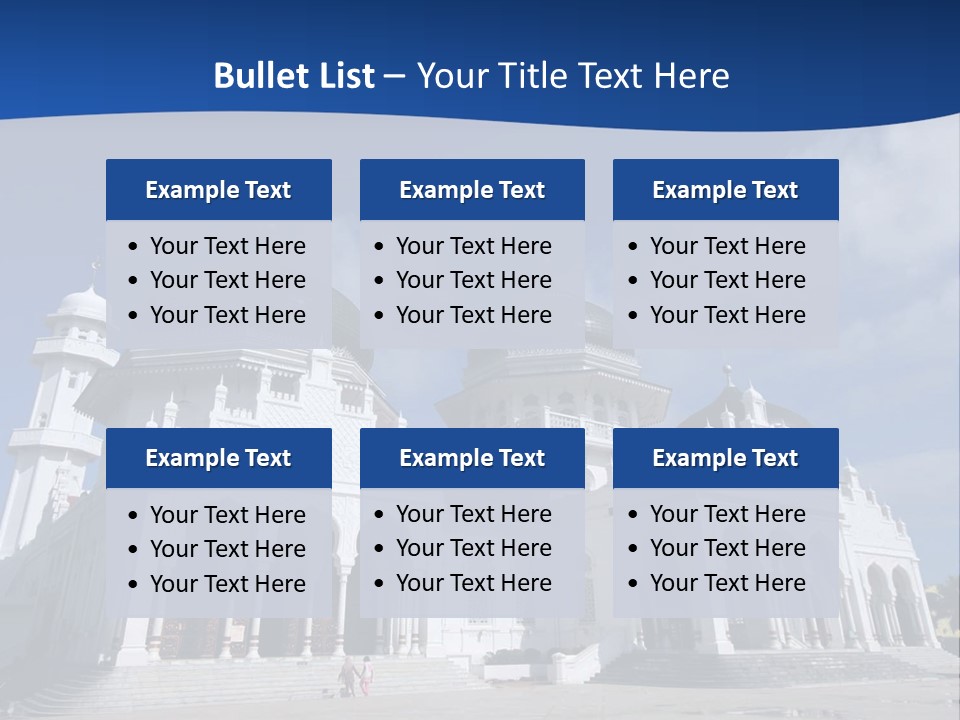 Leisure Baiturrahman Architecture PowerPoint Template