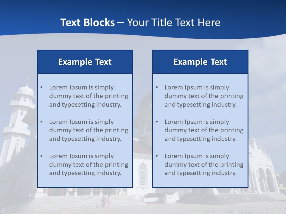 Leisure Baiturrahman Architecture PowerPoint Template