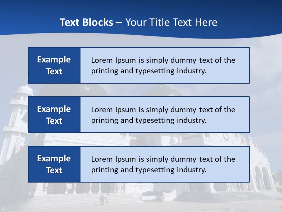 Leisure Baiturrahman Architecture PowerPoint Template