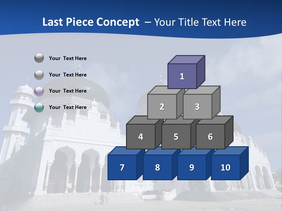 Leisure Baiturrahman Architecture PowerPoint Template