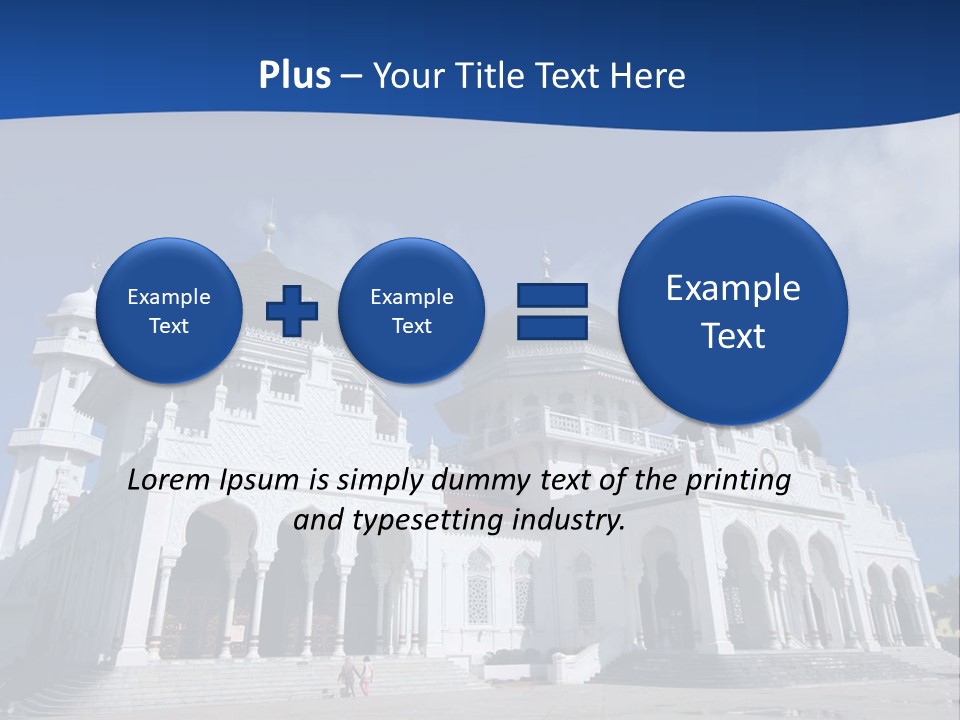 Leisure Baiturrahman Architecture PowerPoint Template
