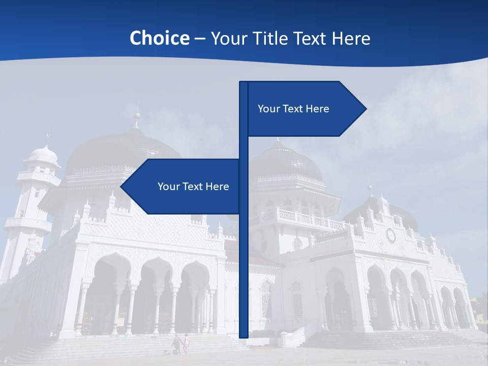 Leisure Baiturrahman Architecture PowerPoint Template