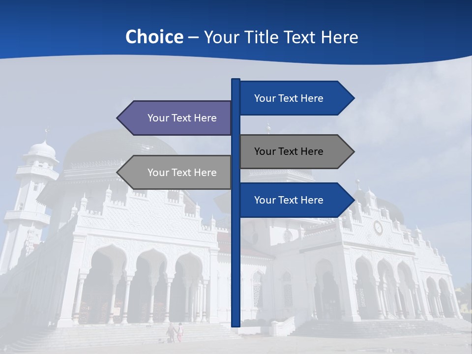 Leisure Baiturrahman Architecture PowerPoint Template