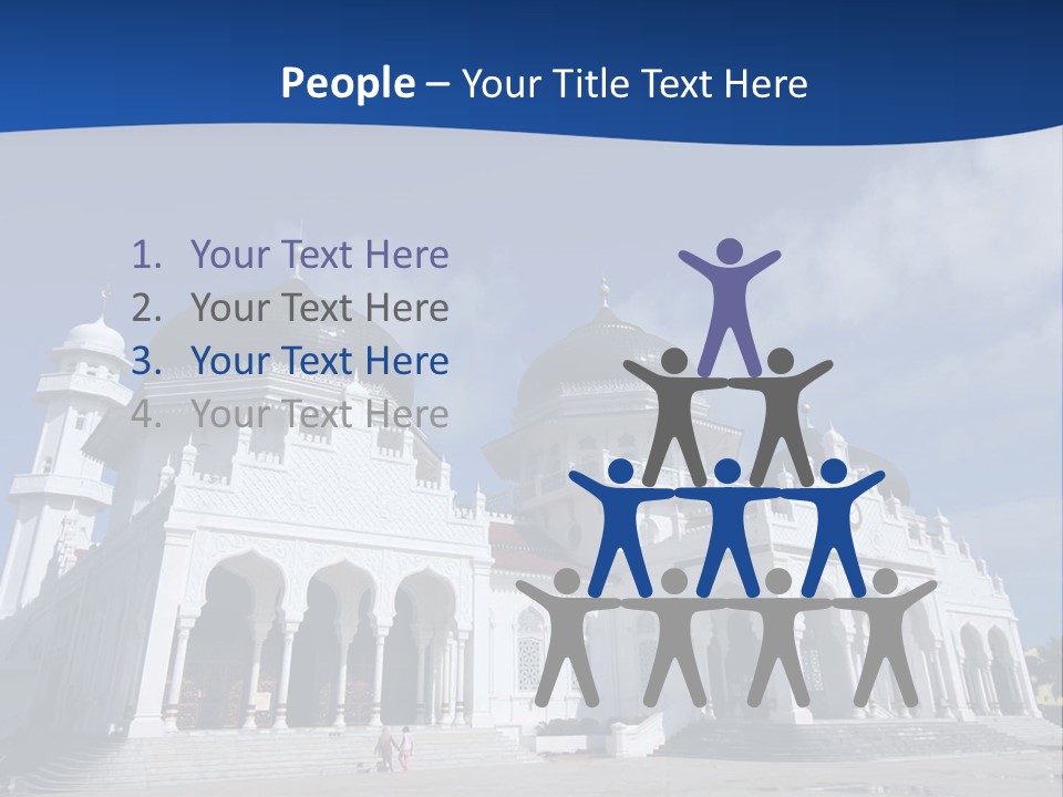 Leisure Baiturrahman Architecture PowerPoint Template