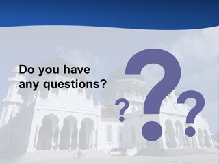 Leisure Baiturrahman Architecture PowerPoint Template