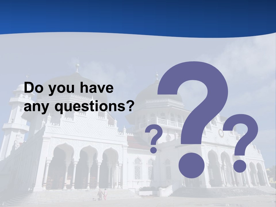 Leisure Baiturrahman Architecture PowerPoint Template