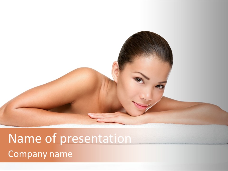 Model Massage Skin PowerPoint Template