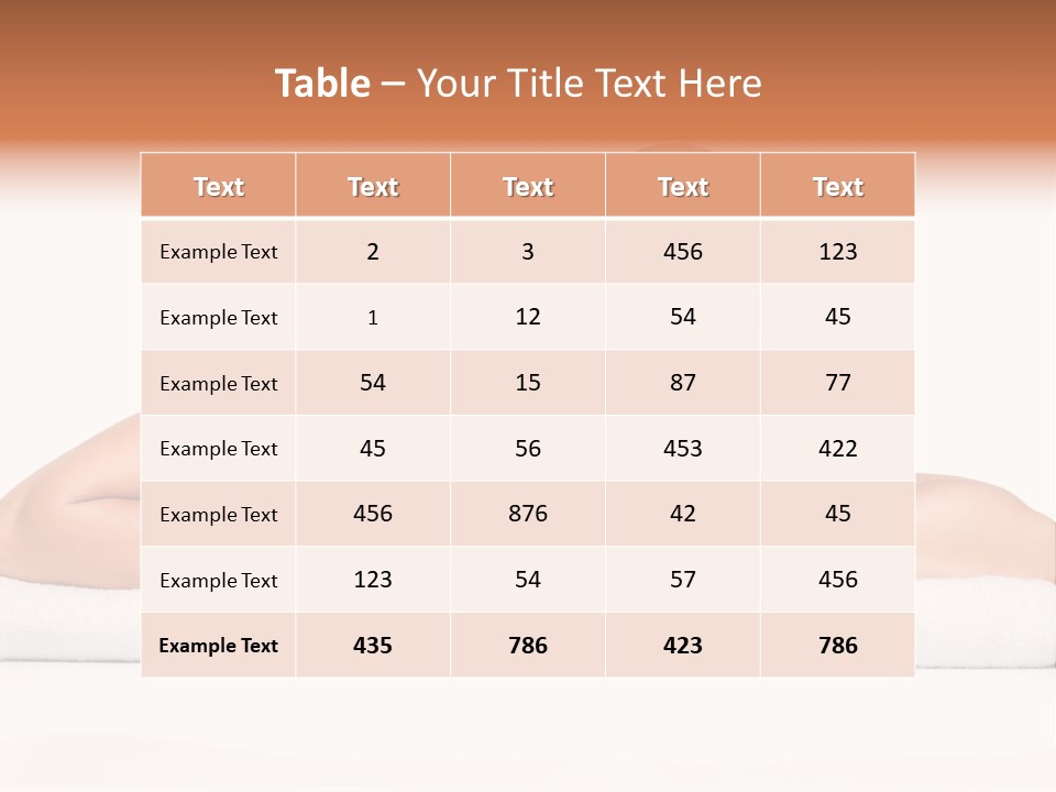 Model Massage Skin PowerPoint Template
