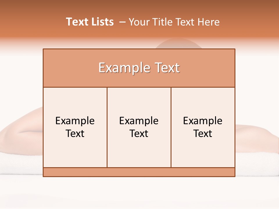 Model Massage Skin PowerPoint Template