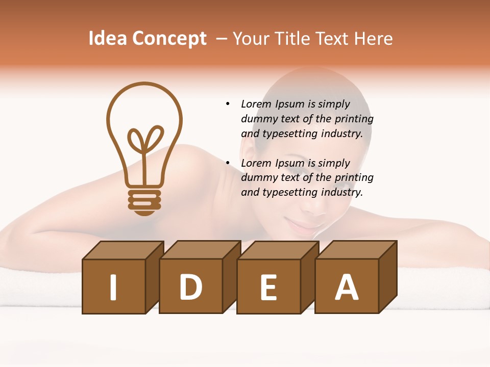 Model Massage Skin PowerPoint Template