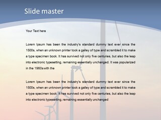 Windmill Turbine Windfarm PowerPoint Template