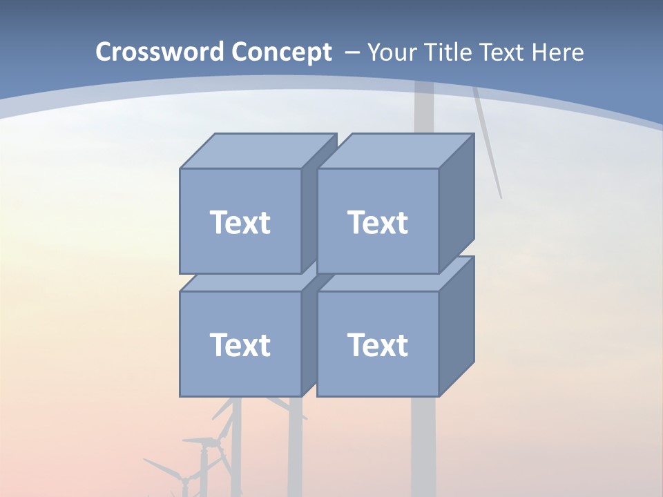 Windmill Turbine Windfarm PowerPoint Template