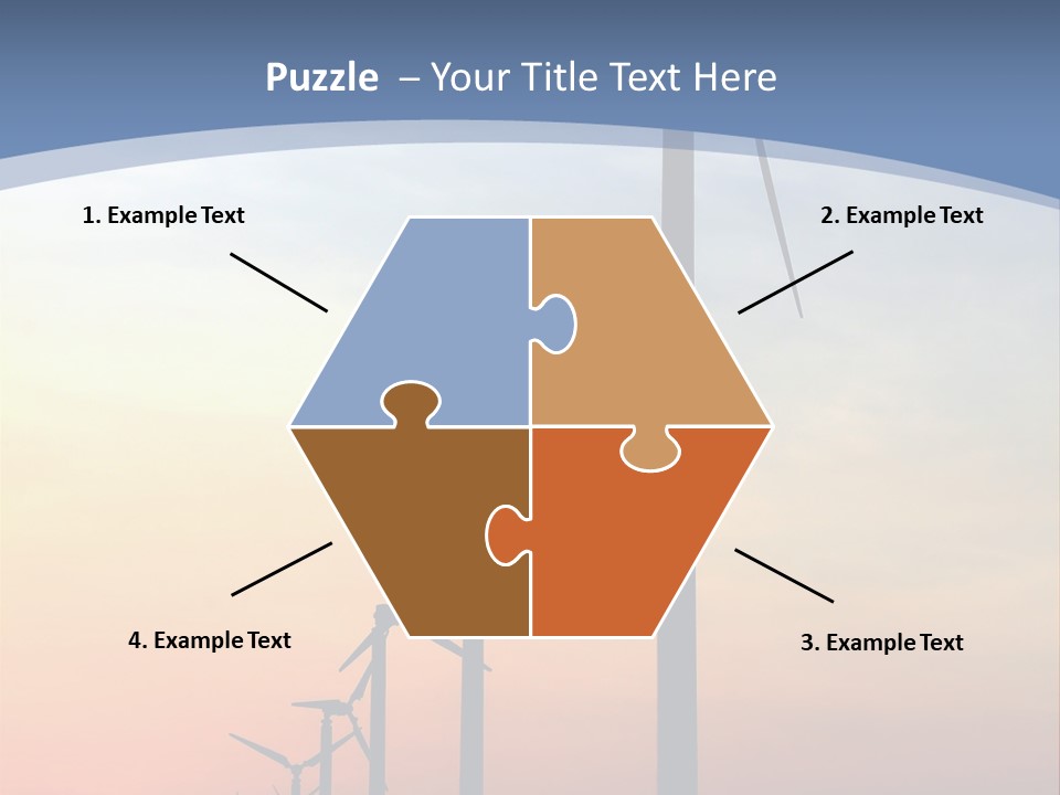 Windmill Turbine Windfarm PowerPoint Template