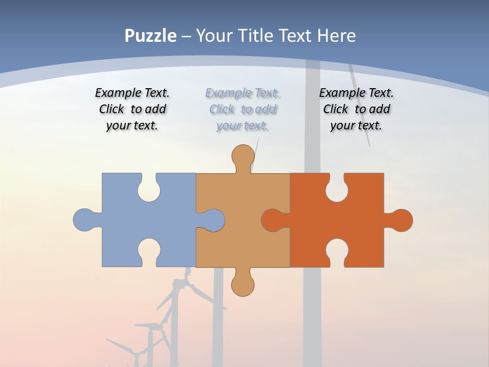 Windmill Turbine Windfarm PowerPoint Template