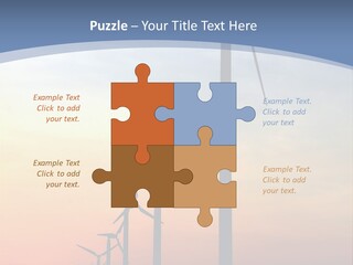 Windmill Turbine Windfarm PowerPoint Template